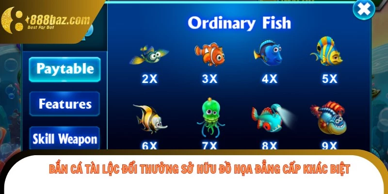 Bắn cá tài lộc đổi thưởng sở hữu đồ họa đẳng cấp khác biệt