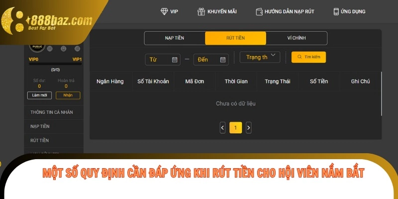 Một số quy định cần đáp ứng khi rút tiền cho hội viên nắm bắt 