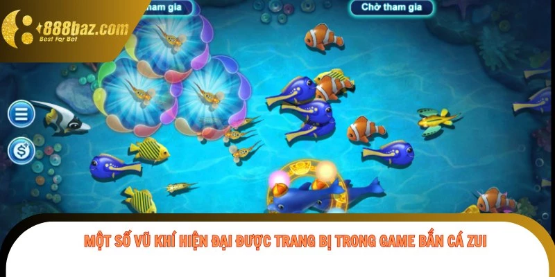 Một số vũ khí hiện đại được trang bị trong game bắn cá zui