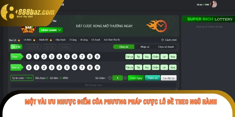 Một vài ưu nhược điểm của phương pháp cược lô đề theo ngũ hành