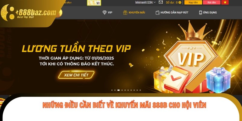 Những điều cần biết về khuyến mãi 888b cho hội viên