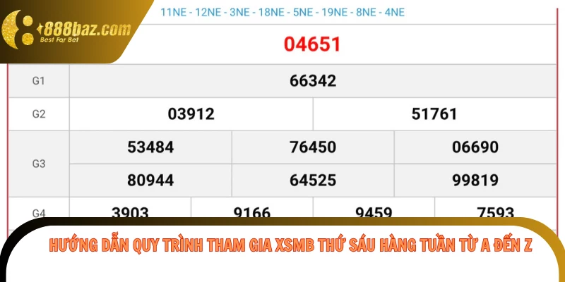 Hướng dẫn quy trình tham gia XSMB thứ sáu hàng tuần từ A đến Z