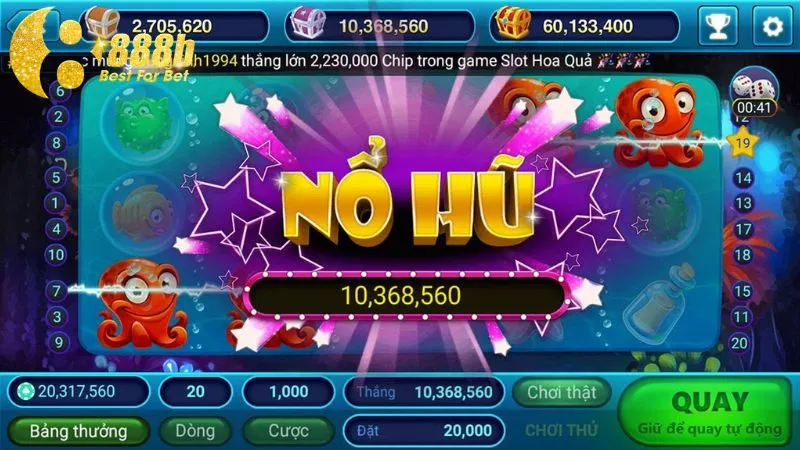 Game quay hũ xèng mang đến cơ hội đổi đời cho người chơi