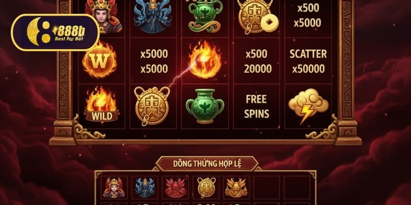 Slot Phong Thần có hệ số thưởng gấp hàng trăm lần cược
