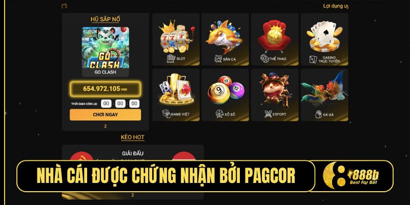 Nhà cái được chứng nhận công khai bởi PAGCOR